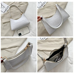 Vintage PU Leather Women's Small Shoulder Bag Tote Handbag