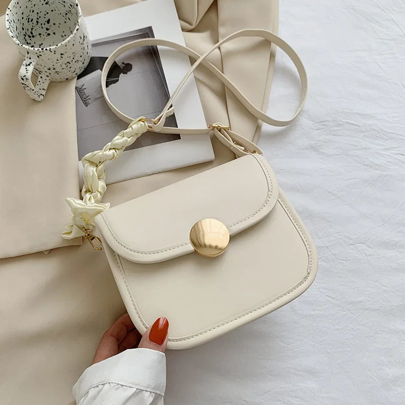 Retro PU Leather Women Crossbody Bag Small Square Shoulder Bags