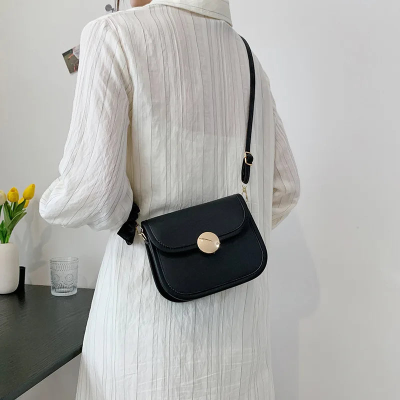 Retro PU Leather Women Crossbody Bag Small Square Shoulder Bags
