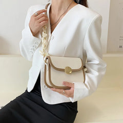 Retro PU Leather Women Crossbody Bag Small Square Shoulder Bags
