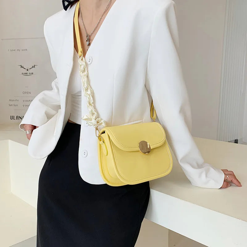 Retro PU Leather Women Crossbody Bag Small Square Shoulder Bags