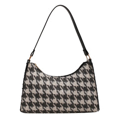 Retro Plaid Women Hobos Handbags Houndstooth Female Underarm Bag