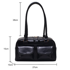 Red Women's Satchel Hobo Bag Patent Leather Handbag