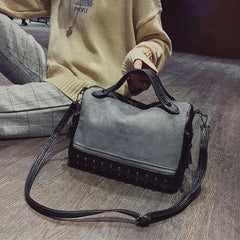 Retro Rivet PU Leather Handbag Women's Shoulder Crossbody Bags