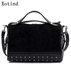 Retro Rivet PU Leather Handbag Women's Shoulder Crossbody Bags