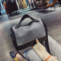 Retro Rivet PU Leather Handbag Women's Shoulder Crossbody Bags