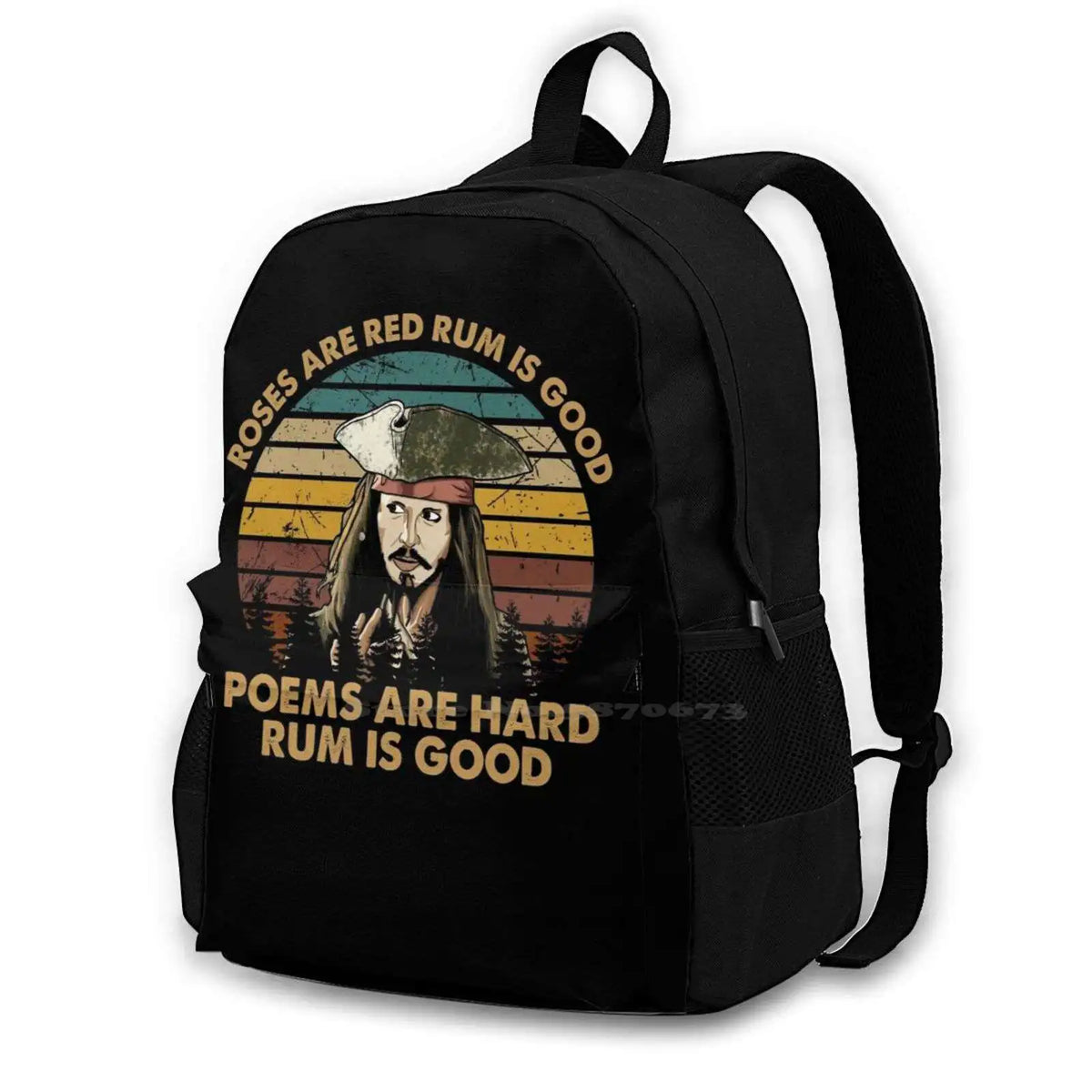 Roses Are Red Rum Is Good Pirate Caribbean Backpack