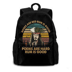 Roses Are Red Rum Is Good Pirate Caribbean Backpack