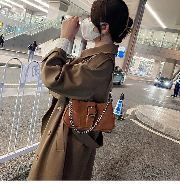 Retro Leather Armpit Bag Handbag