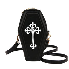 Coffin Shape Crossbody Handbag for Halloween Theme Party