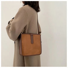 Retro Bucket Bag Women's Large-Capacity Shoulder Messenger Bag