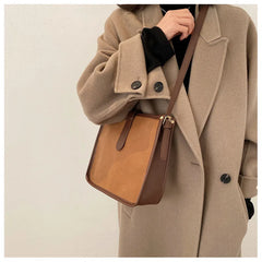 Retro Bucket Bag Women's Large-Capacity Shoulder Messenger Bag