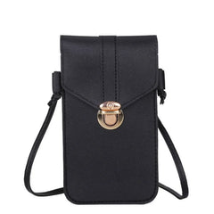 Retro Mobile Phone Bag Women PU Transparent Touch Screen Messenger Bags