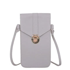 Retro Mobile Phone Bag Women PU Transparent Touch Screen Messenger Bags