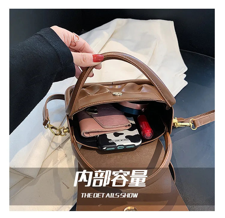 Retro Women Crossbody Shoulder Bags with Short Handle