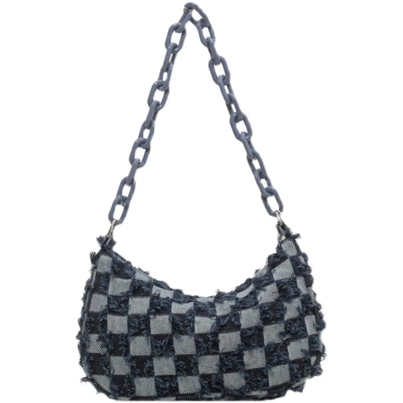 Retro Solid Canvas Shopper Bag Handbags Shoulder Underarm Bag
