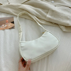 Purple PU Leather Women Underarm Bag Small Shoulder Bags