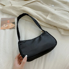 Purple PU Leather Women Underarm Bag Small Shoulder Bags