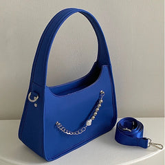 Solid Leather Beading Women's Handbag Shoulder Bag