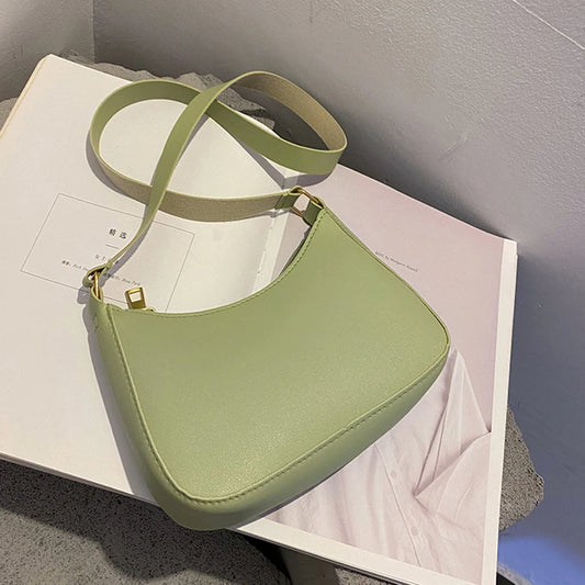 Retro PU Leather Women's Shopping Bag Shoulder Underarm Bag