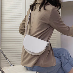 Vintage Leather Saddle Bag Women's Crossbody Bag