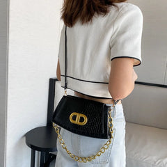 Retro Solid Women's Bag PU Leather Shoulder Bag Small Square Bag