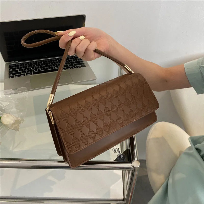 Embroidered Retro Square Bag One-shoulder Small Bag