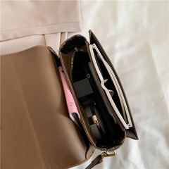 Retro Small PU Leather Crossbody Bag for Women Tote Wallet Handbags