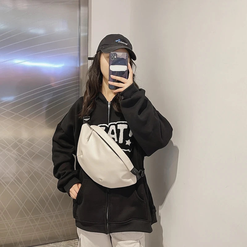 Retro Sports Waist Bag Women's Shoulder Crossbody Bag Handbag Purse