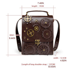 Steampunk Women Shoulder Bag Vintage Clock Money Clutch Handbag
