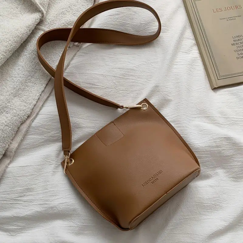 Retro Style Waist Bag Bucket Bag PU Leather Female Shoulder M