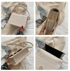 Retro Texture Handbags Chain Shoulder Bags Mini Square Bags