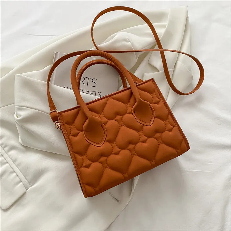 Women's Retro Textured Shoulder Bag Small Square Portable Messenger Bag