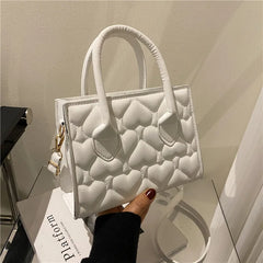 Women's Retro Textured Shoulder Bag Small Square Portable Messenger Bag