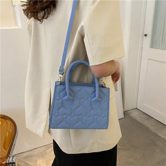 Women's Retro Textured Shoulder Bag Small Square Portable Messenger Bag