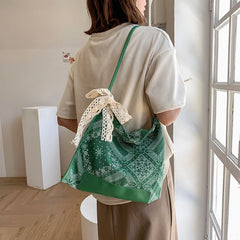 Retro Totem Folk-custom Canvas Shoulder Bags for Women