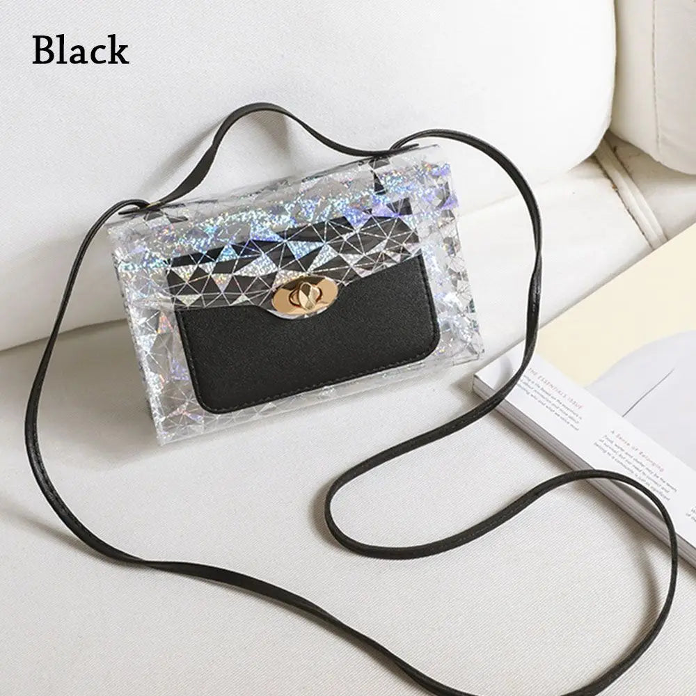 Vintage PU Transparent Handbag Small Subaxillary Bag