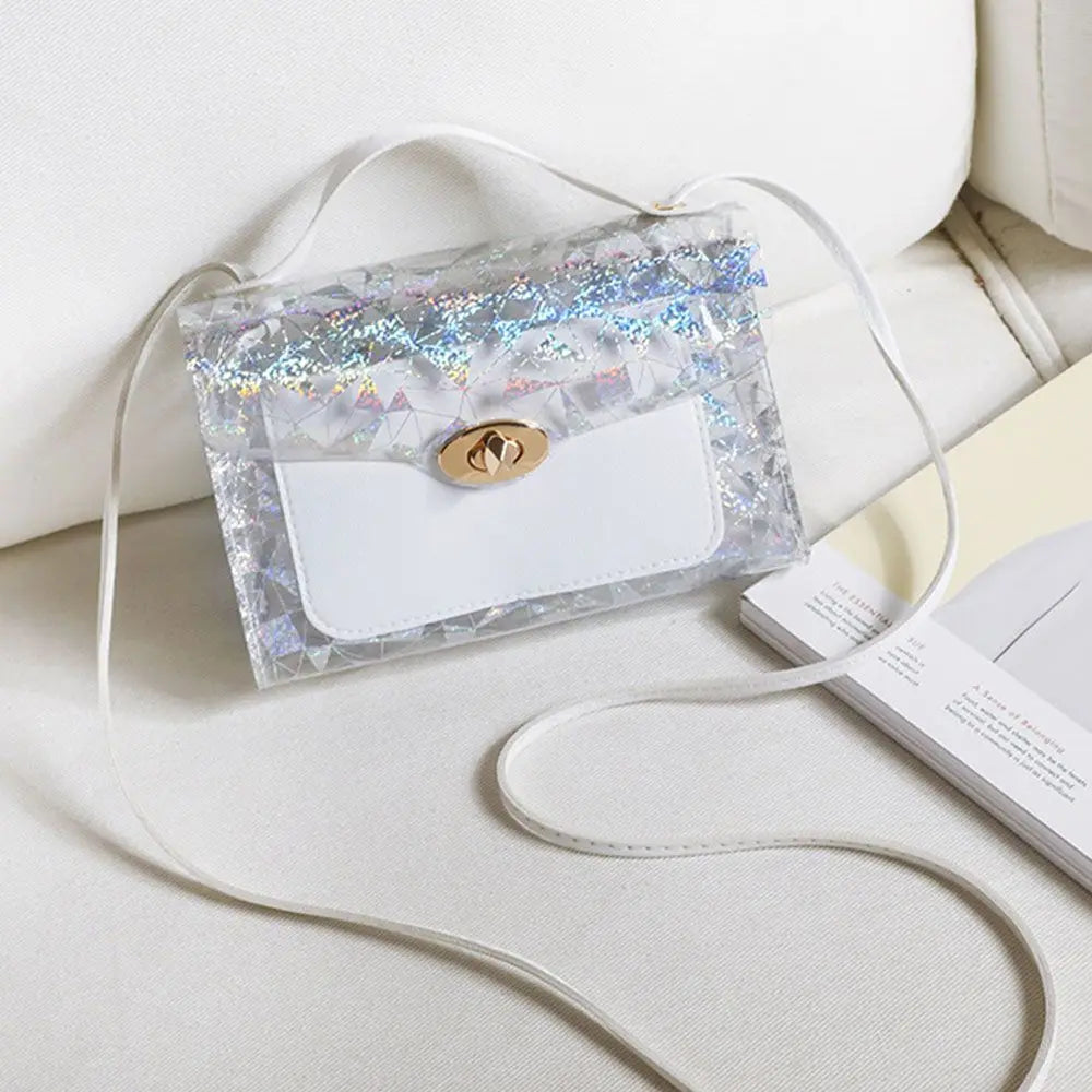 Vintage PU Transparent Handbag Small Subaxillary Bag