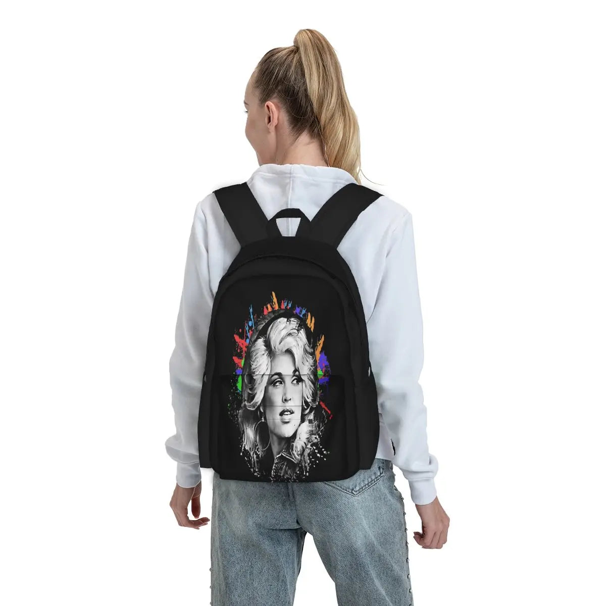 Vintage Dolly Parton's Backpack Men's Women's Unisex Anime Backpack Female Bag