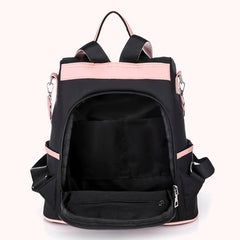 Retro Anti-Theft Backpack Oxford Cloth Shoulder Bag Zipper Large Capacity