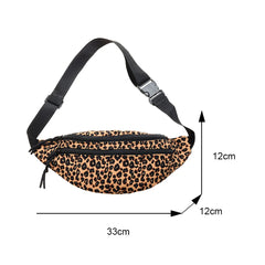 Retro Leopard Print Messenger Chest Bag
