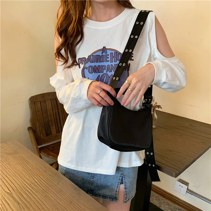 Retro Women Nylon Shoulder Messenger Bags Small Purse Handbags