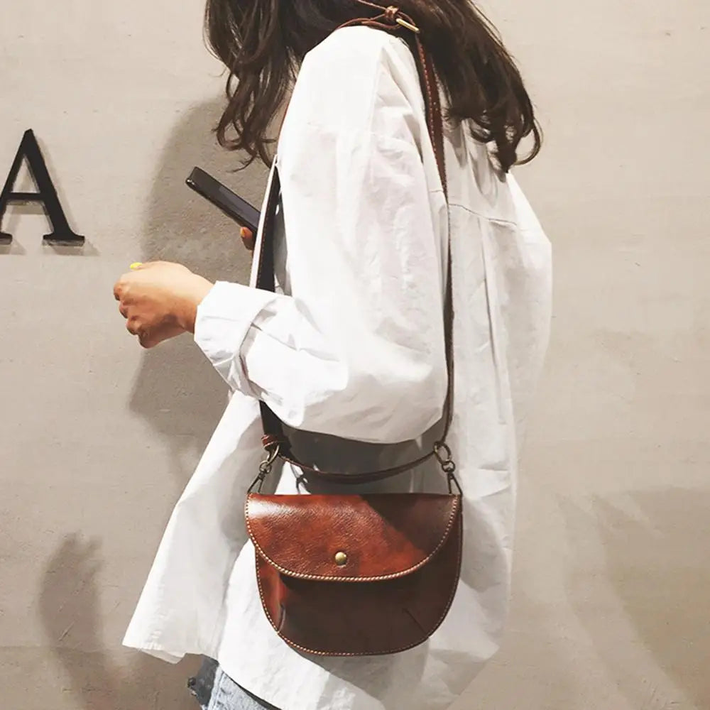 Retro PU Leather Women's Waist Handbags Phone Pouch Fanny Shoulder Bag