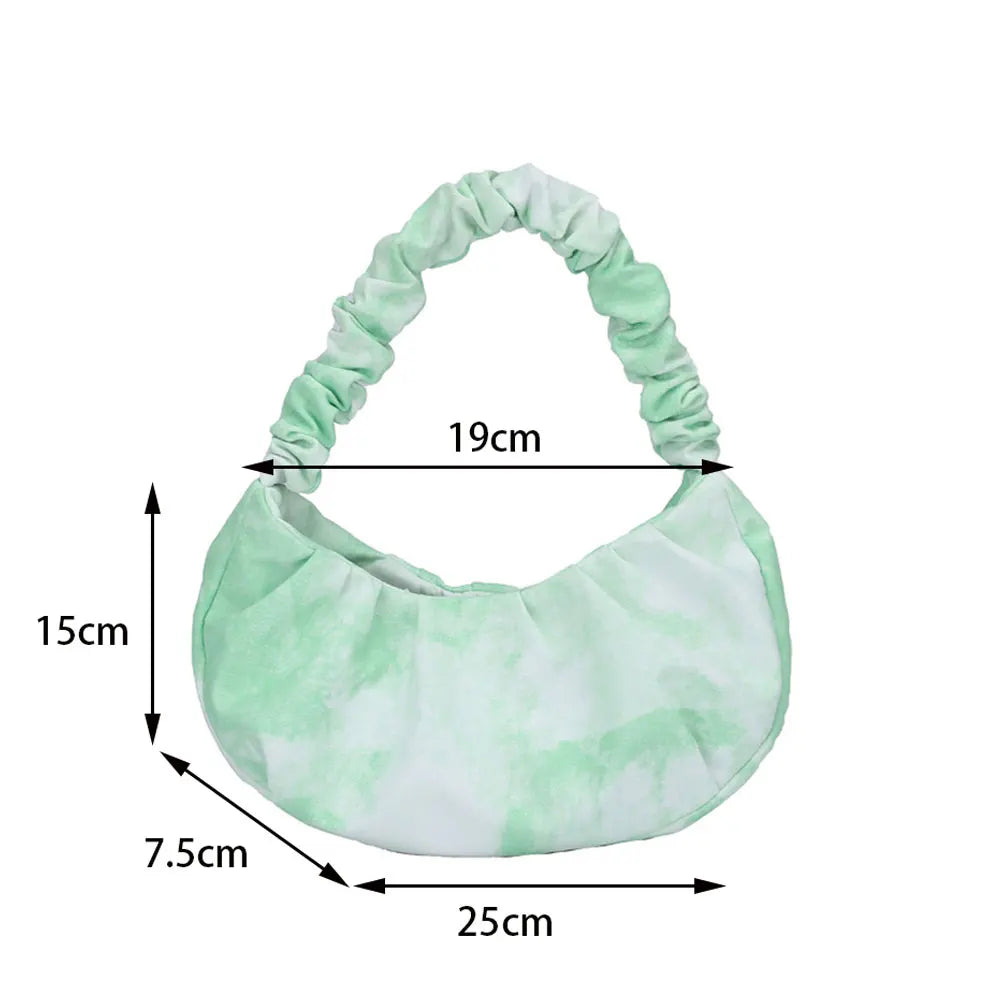 Retro Women Shoulder Bags Tie Dye Female Mini Evening Party Clutch Hobo Bags