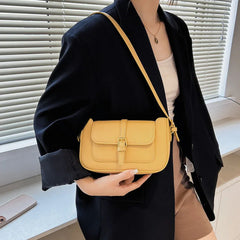 Retro Small Shoulder Bag Chain PU Leather Underarm Bags