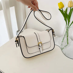Retro Small Shoulder Bag Chain PU Leather Underarm Bags
