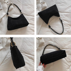 Corduroy Shoulder Tote Bag for Women - Retro Style