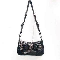 Y2k Crocodile Pattern Girls Shoulder Bag