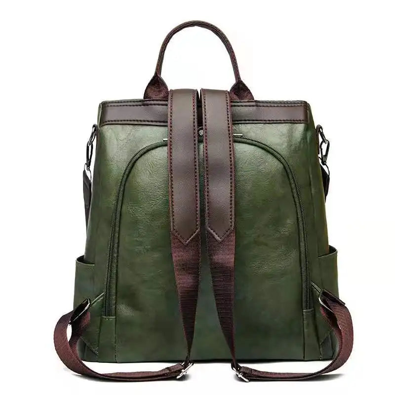 Retro Backpack Female Casual Student Travel Bag Anti-Theft