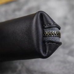 Leather Zipper Car Key Case Waist Bag